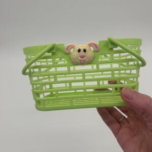 Easter Decor - Paper Magic Group Plastic Basket Handles Bunny Rabbits Green 1997